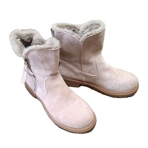 Women's Tan Fur-Lined Boots